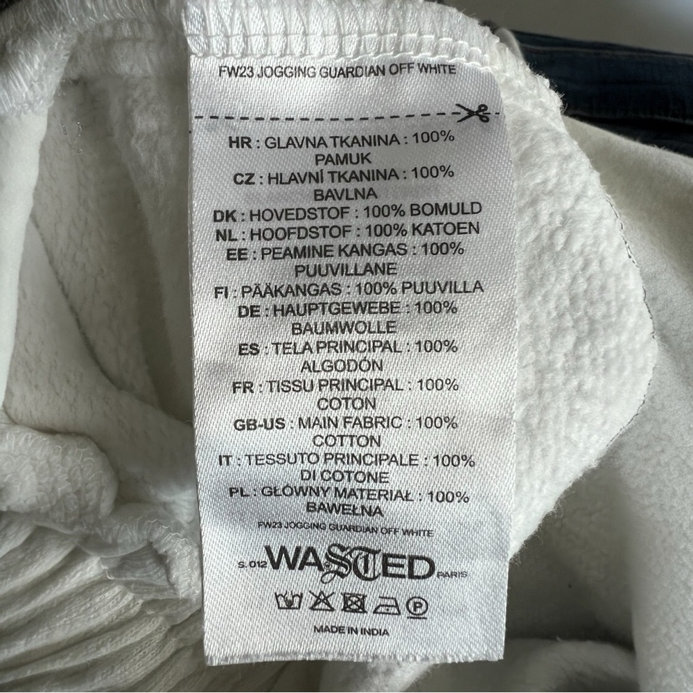 Wasted Paris Guardian Joggers FW23 Off White Gothic Graphic Sweatpants - Picture 3 of 5
